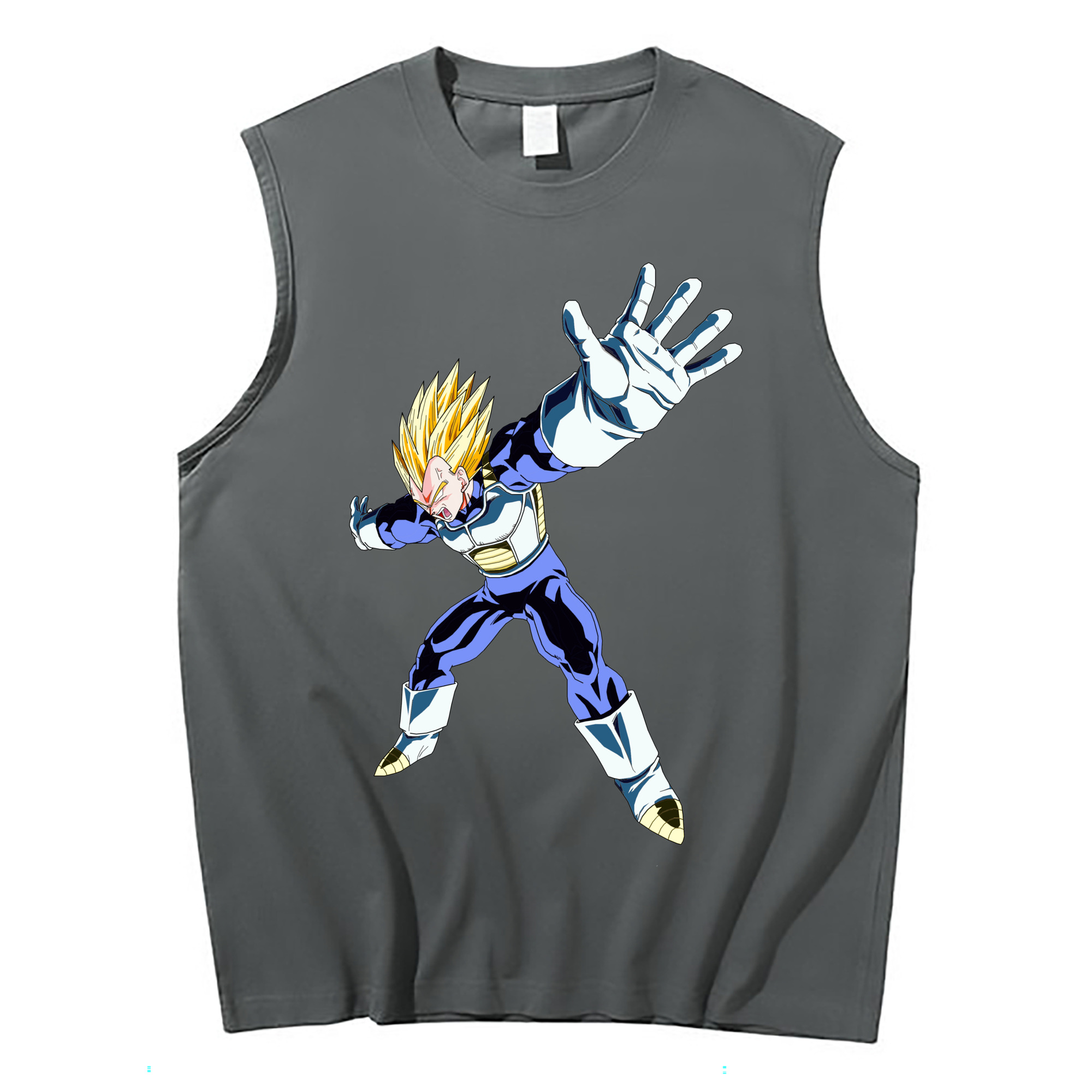 （画像用） ドラゴンボール ベジータ四世（Bejīta Yonsei）DRAGON BALL Vegeta IV コットン100％タンクトップ（フロントプリント）